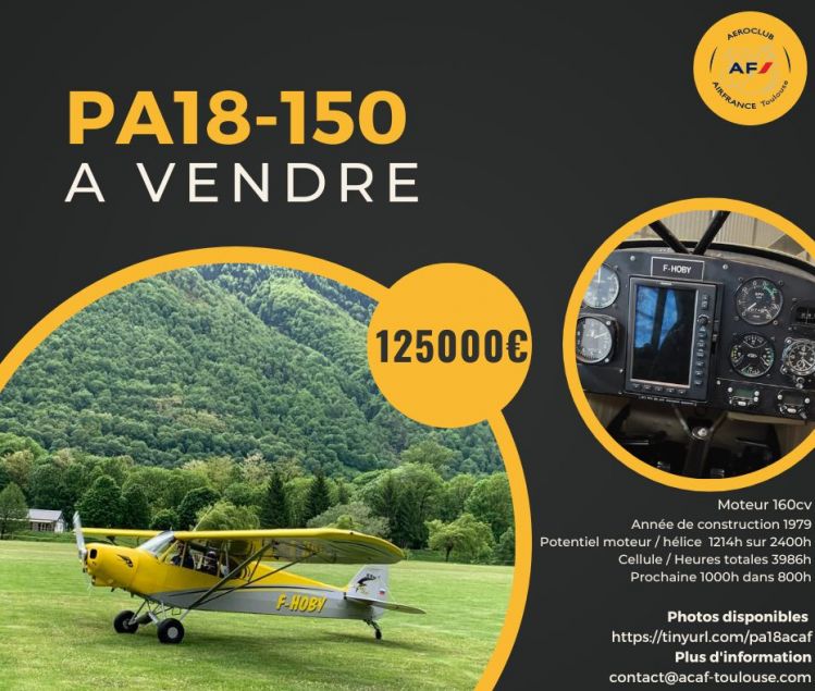 VENTE PIPER PA18 160CV