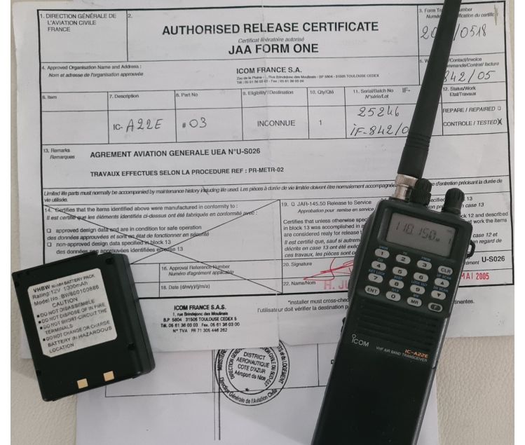 RADIO ICOM IC-A22E